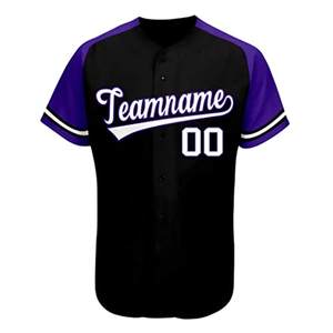 Venta caliente de alta calidad de poliéster antibacteriano conjunto de ropa deportiva para hombres personalizable béisbol Softball Jersey nombre del equipo personalizado - Product Image 6