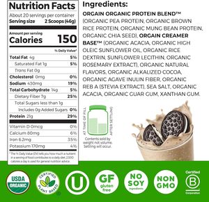 Orgain Organic Vegan <b>Protein</b> Powder, Cookies & Cream - 21g Plant Based <b>Protein</b> 2.03 lb - Product Image 3