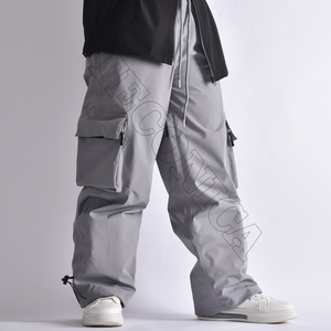 Pantalones de esquí unisex ropa de calle personalizada OEM snowboard transpirable impermeable cierre de cremallera a prueba de viento de gran tamaño cálido ligero - Product Image 5