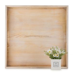 Juego de bandejas de madera New Look en color blanco clásico con forma rectangular y diseño elegante perfecto para una elegante exhibición en el hogar - Product Image 5