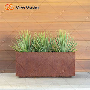Boîte de jardinière carrée en métal d'acier Corten, jardinière de cube corten en métal rustique de taille Cube pour la conception commerciale et résidentielle. - Product Image 6