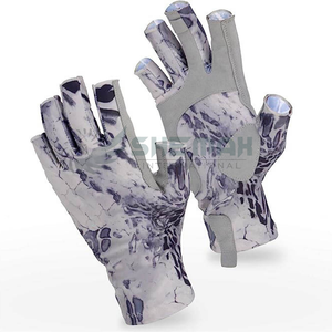 Gants de pêche avec paume renforcée fermeture au poignet sécurisée et matériau respirant conçu pour les voyages en eau douce et en eau salée - Product Image 1