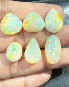 Lot d'opales éthiopiennes naturelles 48,40 Ct 6 pièces Cabochons d'opale de feu Forme multiple Opales en vrac Opales éthiopiennes naturelles Pierre précieuse en vrac Opale - Product Image 6