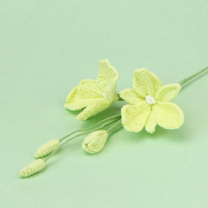 Flores de Orquídea Hechas a Mano con Ganchillo, Ramos Florales Tejidos con Hilo para el Día de San Valentín y Bodas, Orquídeas Artificiales al por Mayor - Product Image 5