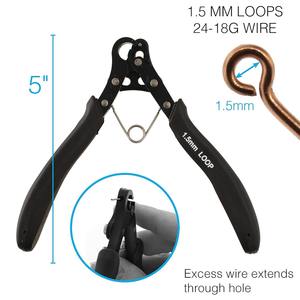 1mm loop pliers 1.5mm loop pliers 2.0mm loop pliers 3.0mm <b>Step</b> Looper Pliers Stainless Steel Jewelry Loop Making Tool - Product Image 5
