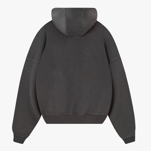 Sweat à capuche pour hommes, poids lourd, coupe boxy, épaules tombantes, pull ample, coton épais mélangé, streetwear, pulls à capuche - Product Image 6