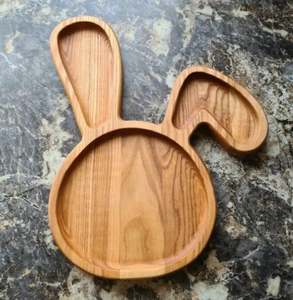 Vajilla al por mayor más vendida para restaurantes plato de madera natural para niños bandeja para servir comida buen precio de la India - Product Image 2