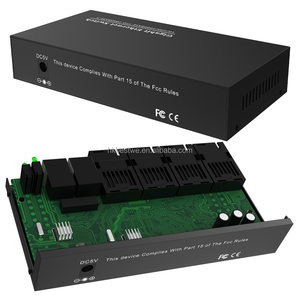 FTTH Fiber Optic Equipment Supply Gigabit SM Fiber Simplex 4SC to 2RJ45 Optical Fiber <b>Ethernet</b> Converter - Product Image 2