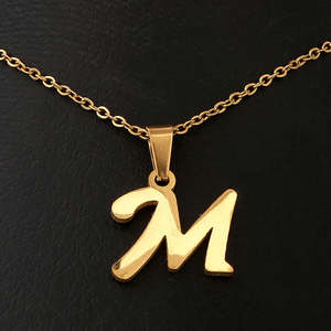 Women's Alphabetic <b>Locket</b> Set - Gold - Product Image 2