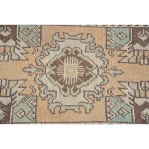 Vintage 1.6 X 2.9ft turc bohème laine tapis Beige marron classique grande surface Rectangle Patchwork Design Latex pour couloir chambre - Product Image 5
