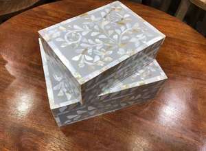 Boîte de rangement artistique en incrustation de nacre à la demande pour bureau à domicile et utilisation décorative du fournisseur indien - Product Image 3