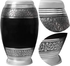Exquisita urna decorativa de metal para cenizas Material de alta calidad para una durabilidad duradera Diseño elegante y elegante - Product Image 5
