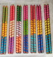 Bâtons de Dandiya en paires pour les célébrations de Garba, magnifiques bâtons de danse traditionnels en bois faits à la main pour le Navratri