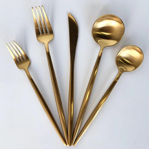 High Quality Metallic Cutlery <b>Sets</b> with customised size <b>and</b> design carry <b>spoon</b>, <b>fork</b> <b>and</b> knife metal flatware <b>set</b> by HHO - Product Image 4