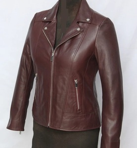 Chaqueta de cuero de longitud corta con estilo para mujer de otoño invierno 100% Original hecho a medida espesor fino nuevo producto al por mayor - Product Image 2