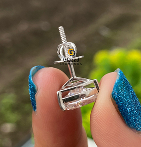 VVS 3 CT Moissanite Trillian ตัดเพชรชุดง่ามคลาสสิกสำหรับ unisex สร้างจากทองคำขาว10K - Product Image 2