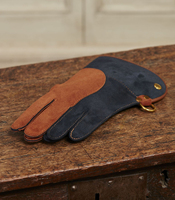 Gants de fauconnerie en cuir double épaisseur, doublure en peau de veau, poignets contrastés, imperméables, respirants, de qualité supérieure, pour la chasse aux oiseaux