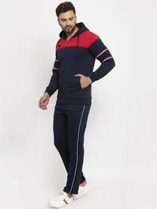 Vêtements de sport imprimés d'hiver avec logo personnalisé, survêtement à fermeture éclair totale en polaire et polyester, ensemble de jogging deux pièces pour hommes, sweat - Product Image 5