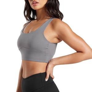 Ensembles de fitness et de gymnastique 2 pièces personnalisés pour femmes soutien-gorge à manches longues Legging 100% short en coton vêtements d'entraînement ensemble de yoga pour femmes 2026 - Product Image 3