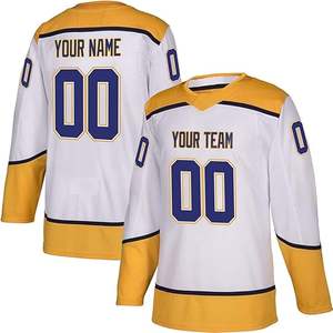 Bajo MOQ alta calidad práctica al por mayor personalizado hombres mujeres Hockey desgaste jóvenes barato en blanco hockey sobre hielo Jersey - Product Image 5