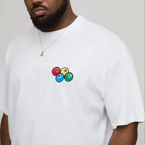 T-shirt Homme Oversize Personnalisé 100% Coton Premium 220GSM avec Broderie 8 Ball 2025 – Streetwear Personnalisé - Product Image 1