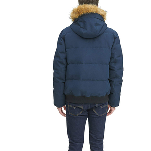 Chaqueta de invierno con logotipo personalizado de alta calidad al por mayor para hombre estilo burbuja acolchada con bolsillos de lona OEM impreso - Product Image 5