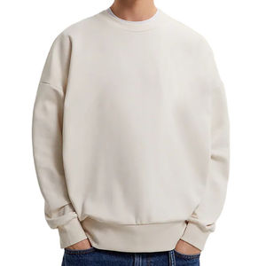 Vente en gros de sweatshirts ras du cou en polyester 100% personnalisés pour hommes, manches longues, technique de printemps brodé de couleur unie - Product Image 1