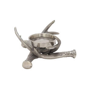 Elegante Bandeja de Servicio de Diseño Antiguo Moderno de Aluminio con Decoración de Ciervo de Metal Fundido Pesado para Navidad - Product Image 2