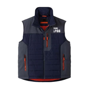 Veste matelassée de luxe pour hommes avec impression de logo personnalisé vêtements d'extérieur respirants avec gilet en patchwork à logo personnalisé en gros - Product Image 2