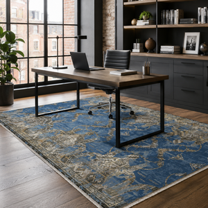 <b>Rug</b> Weavers RW7021 Echo Denim Vintage Washable <b>Rug</b> Dropshipping Wholesale Washable Chenille 10 Sizes - Product Image 5