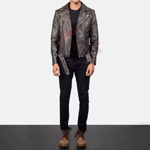 L'usine fournit directement des vestes en cuir en détresse pour hommes 2025 veste d'hiver en détresse hommes en cuir en détresse grande taille - Product Image 4