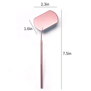 High Quality Lighted Personalized Stainless Steel Eyelash <b>Mirror</b> with Dual Sided <b>Magnifying</b> for Salon Eyelash Extensions - Product Image 2