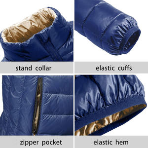 Chaqueta de Invierno Acolchada para Hombre, Reversible, Ligera, Rellena de Poliéster, con Cuello en V, Servicio OEM, Ropa Exterior - Product Image 4