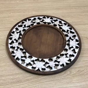 ถาดเสิร์ฟขนมหวานและช็อคโกแลตไม้ทำมือลายมุก สำหรับเทศกาลรอมฎอนและอีด ตกแต่งบ้านสไตล์หรู - Product Image 3