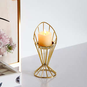 Support décoratif en métal pour bougies chauffe-plat, accent de table moderne, centre de table de mariage, support votif haut de gamme, décoration intérieure, cadeau de festival - Product Image 4