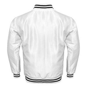 Blousons universitaires à capuche en satin de soie pour hommes, coupe-vent, avec logo personnalisé sur le devant, écologiques, vente en gros OEM, haute qualité pour l'hiver - Product Image 2