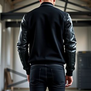 Veste universitaire en toile de haute qualité, couleur violette, coupe-vent, éco-responsable, avec patch brodé, style streetwear, style hiver, vente en gros, fabricant OEM - Product Image 2