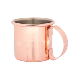 Taza de cobre recién llegada Taza de cobre puro de diseño único con mango de cobre 600 ML a un precio asequible