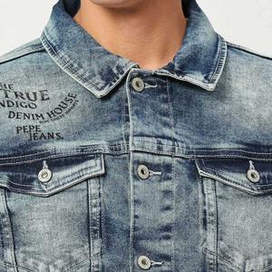 แจ็กเก็ตยีนส์คอตตอนสำหรับผู้ชายปรับแต่งได้แจ็กเก็ตแฟชั่นเข้ารูปสำหรับฤดูหนาว - Product Image 6