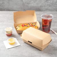 Emballage personnalisé pour frites, hot-dogs, poulet frit, hamburgers, boîte à hamburgers