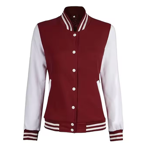Chaqueta Universitaria de Béisbol para Hombre de Alta Calidad, Personalizada, Invernal, con Cuello Alto, Resistente al Viento, Transpirable, con Mangas de Forro Polar de Poliéster - Product Image 2