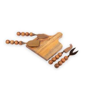 ชุดเครื่องมือเกลี่ยเนยสำหรับหั่นชีสงานไม้ทำจากเหล็กกล้าพกพาได้4จังหวะ - Product Image 1