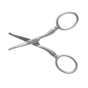 Lame incurvée en acier au carbone Ciseaux à pointe arrondie pour les sourcils Meilleur nez Moustache Oreille et nez Ciseaux à cheveux Lames droites supérieures - Product Image 2