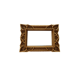 Ornate Rectangular Wood Photo <b>Frame</b> <b>Wall</b> Mounted Horizontal <b>Design</b> Decorative Carved <b>Frame</b> for Display - Product Image 1