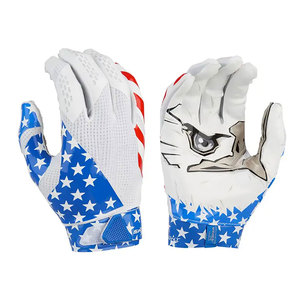 Recién llegado, el mejor diseño, guantes de fútbol americano, dedo completo, ropa de entrenamiento de cuero personalizada para entretenimiento deportivo - Product Image 1