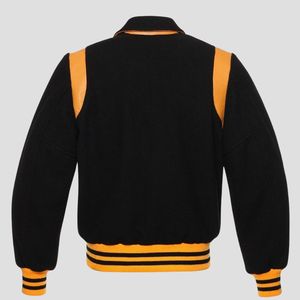 Veste universitaire pour hommes personnalisée en gros rétro hiver véritable peau de mouton cuir laine manches pure laine corps Letterman Style chaud - Product Image 3