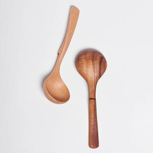 Big spoon for soup & broth serving wood <b>ladle</b> kitchen essentials natural crafted <b>wooden</b> <b>ladles</b> - Product Image 5