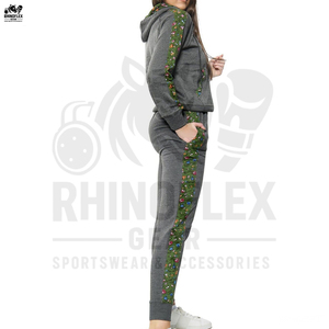 Chándal de mujer personalizado al por mayor, chándal Premium de último diseño para mujer, chándal liso de algodón 100%, conjuntos de Sudadera con capucha - Product Image 2