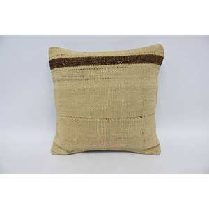 Woven Kantha Patchwork Wool Pillow 14x14 Inch Beige <b>Cushion</b> Floral Vintage Print Portable <b>Christmas</b> Decorative <b>Cushion</b> - Product Image 1