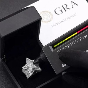 Anillo de Compromiso de Lujo Unisex de Oro Blanco de 14K con Estrella, Diamante Cultivado en Laboratorio con Corte Baguette, Estilo Étnico, Plateado, Certificado - Product Image 5
